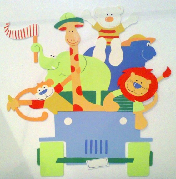 Jeep desenho com bichinhos