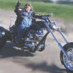 Caveira na pintura de triciclo preto Harley-Davidson