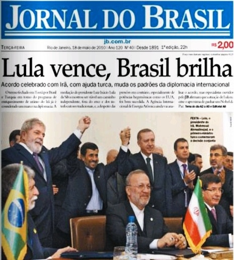 Manchete do JB - Lula vence, Brasil brilha