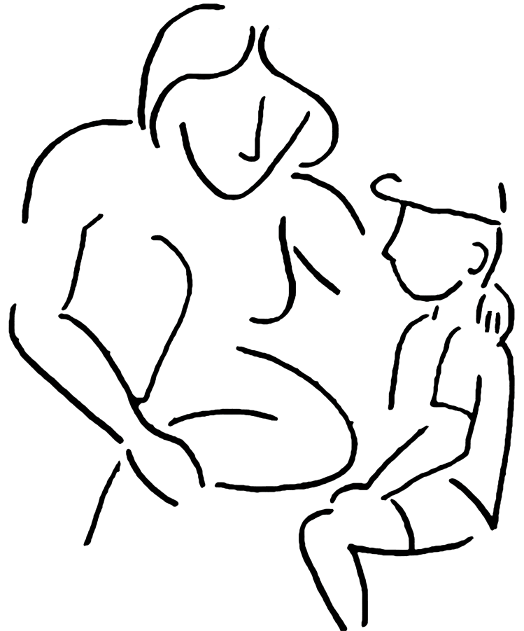 Desenho de Mãe e Filho