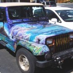 Paraíso ecológico na pintura da carroceria de Jeep