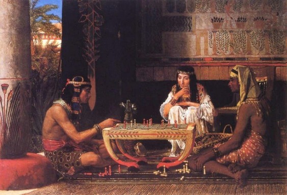 Jogadores de xadrez no Egito antigo