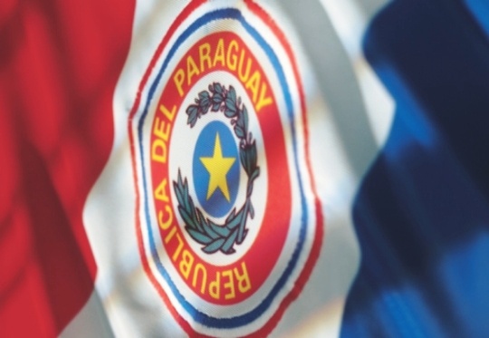 Bandeira do Paraguai - Azul, Vermelha e Branca