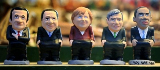 Caganers - Sarkozy, Berlusconi, Merkel, Brown e Obama