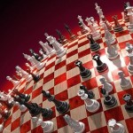 Bonito wallpaper em 3D sobre o jogo de xadrez