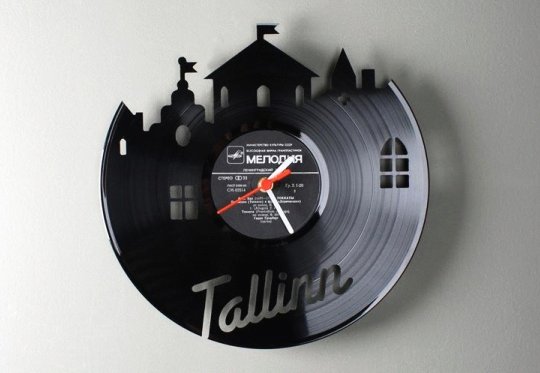 Relógio de parede - disco de vinil - reciclagem