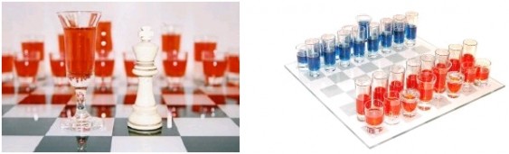 Drinks com jogo de xadrez