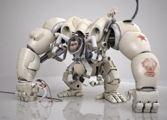Robô Macaco Futurista