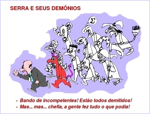 Charge: José Serra e seus demônios