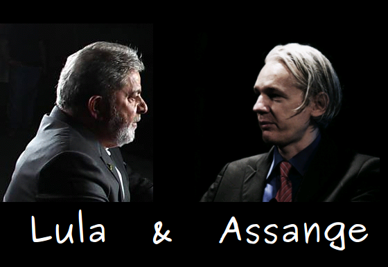 Lula e Julian Assange do WikiLeaks
