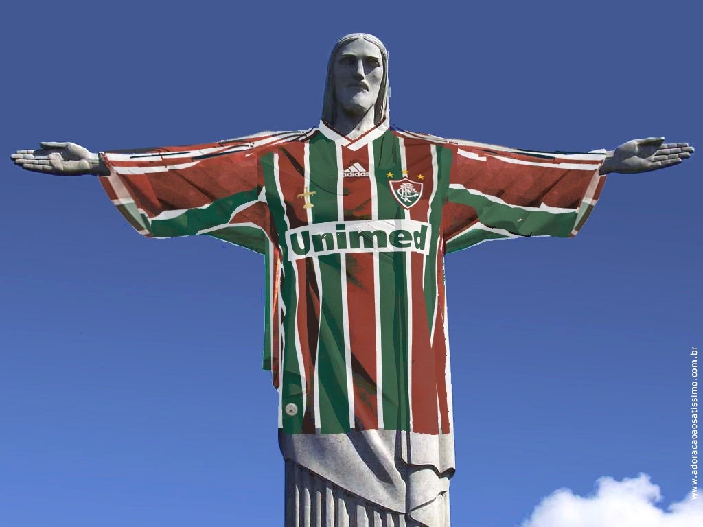 Wallpaper - Cristo Redentor com camisa do Fluminense