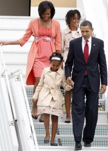 Barack Obama e família