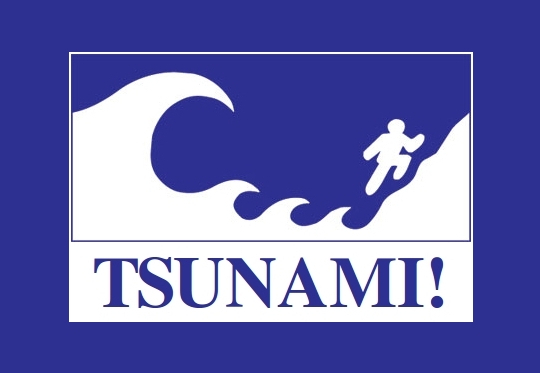 Tsunami no Japão - Placa de Alerta