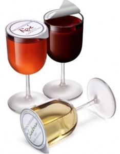Vinho em taça descartável