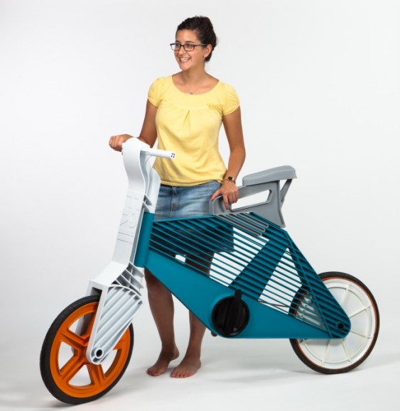 Bicicleta de plástico reciclado
