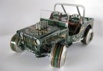 Miniatura Jeep Militar alumínio