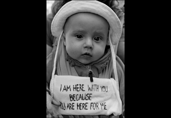 Bebê em manifestação do Occupy Wall Street