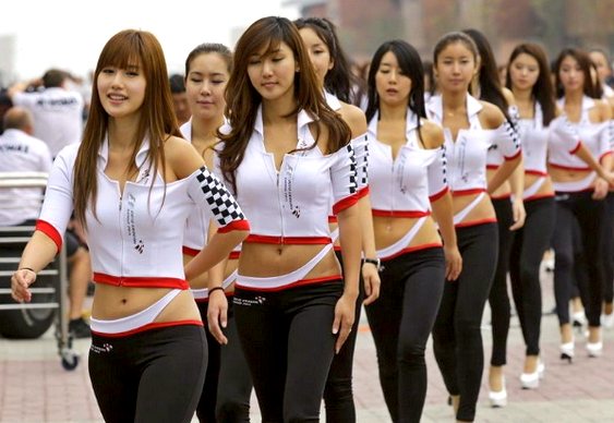 Garotas do grid Fórmula 1 Coréia do Sul