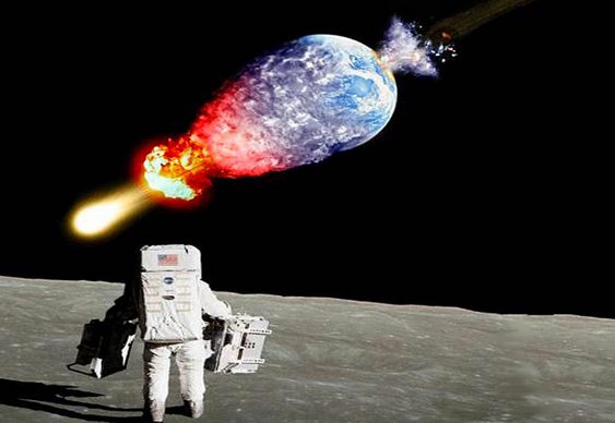 Astronauta assiste destruição do planeta