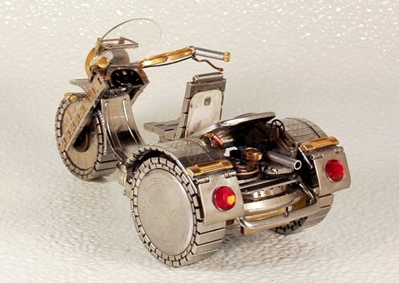 Miniatura de triciclo - reciclagem