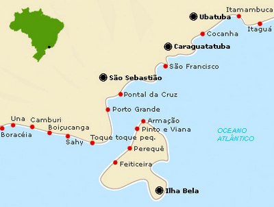 Ilha Bela, São Sebastião e Ubatuba