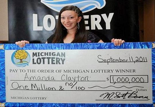 Ganhadora de 1 milhão de dólares na loteria