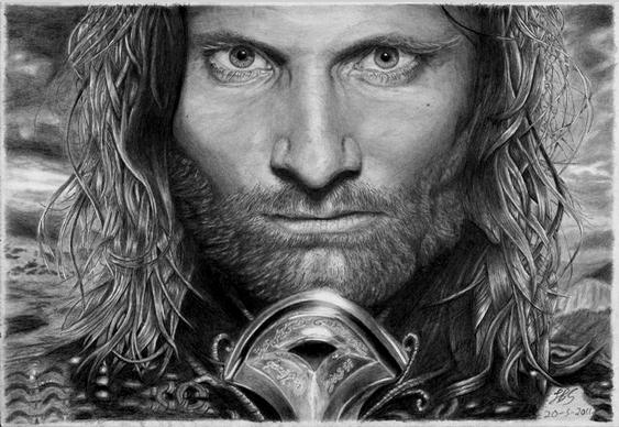 Retrato Aragorn Senhor dos Anéis