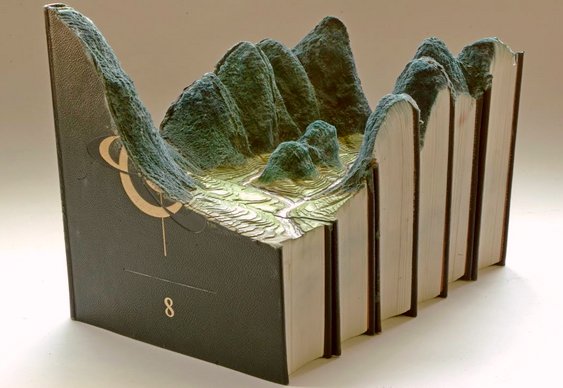 Livros usados - esculturas
