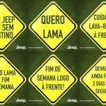 Placas de trânsito com frases sobre Jeep para adesivos off-road