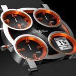 Relógio de pulso com 4 ponteiros inspirado em farol de Porsche