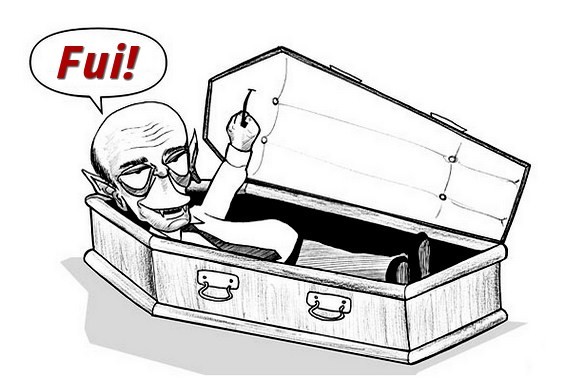 José Serra Drácula no caixão