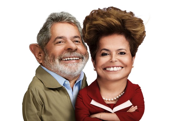 Charge de Lula e Dilma