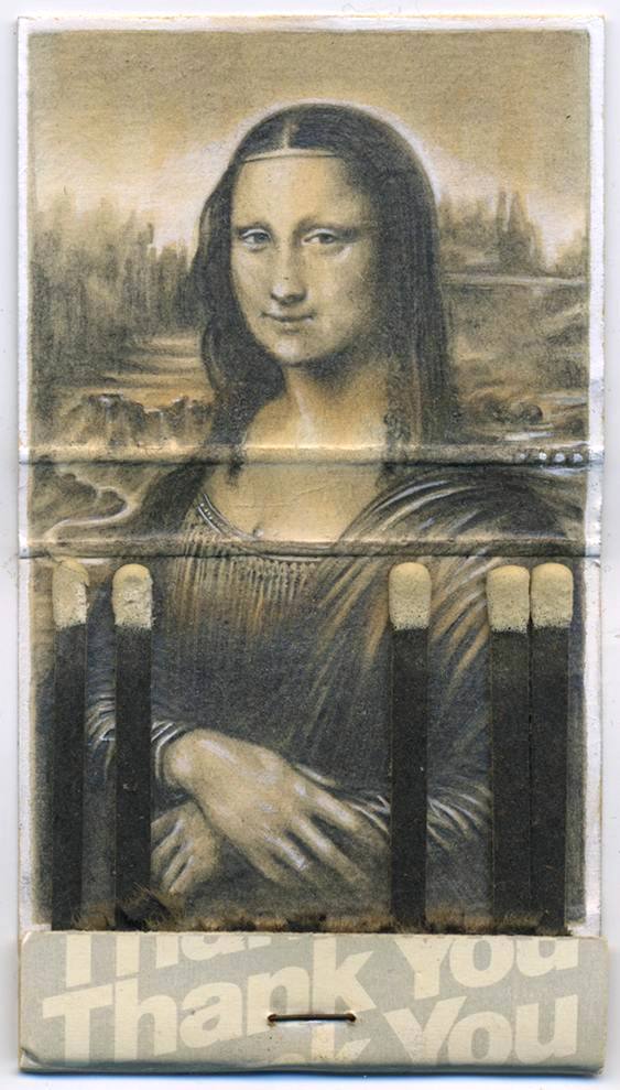 Desenho em caixa de fósforo
