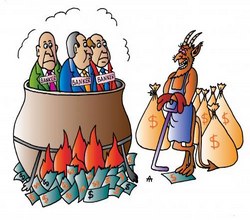 Charge de banqueiros