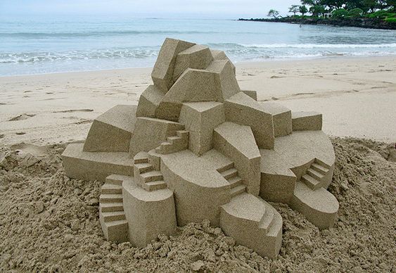 Castelo de areia na praia