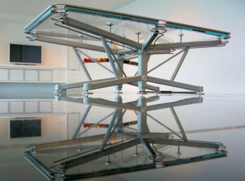 Mesa de Bilhar Transparente Mesa de Sinuca de Vidro