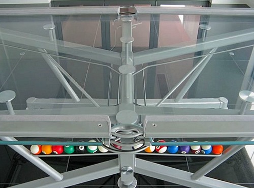 Mesa de Sinuca de Vidro Mesa de bilhar vitrificada