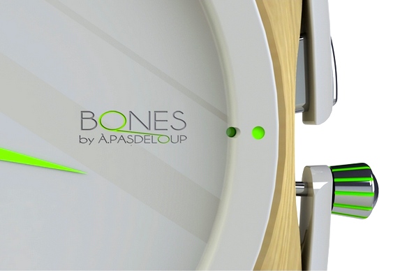 Relógio de Pulso Design Relógio com LED verde fosforescente
