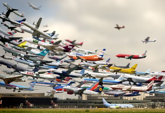 Decolagem de aviões em Hannover
