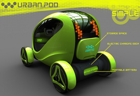 Automóvel Urban Pod Carro conceito futurista