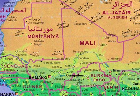Mapa África Mali