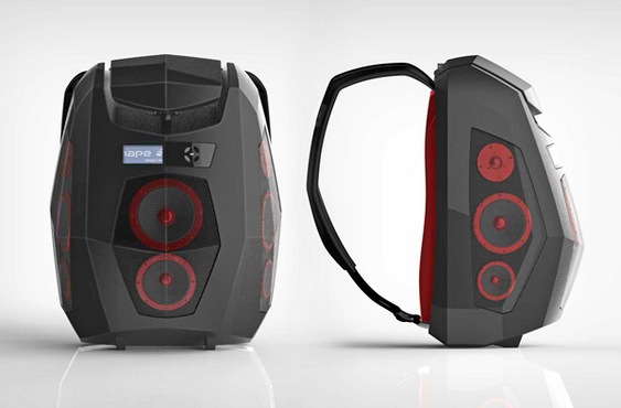 Mochila Boom Pack Mochila multimídia com caixas de som