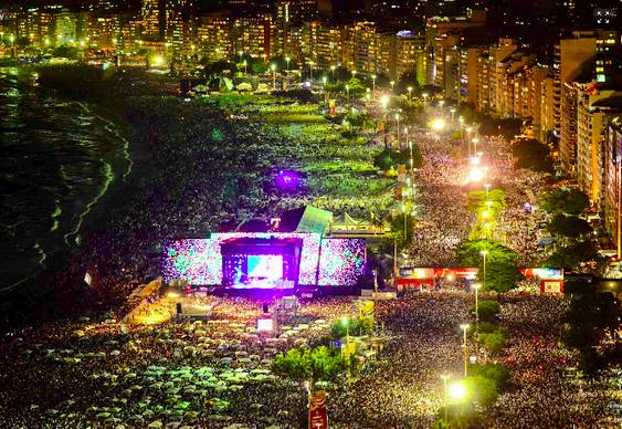 Festa em Copacabana no Rio