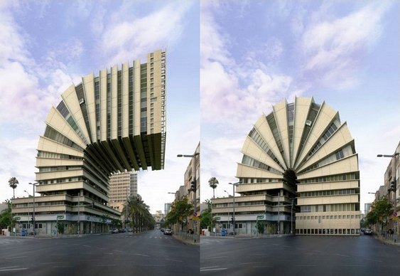 Edifício balança mas não cai