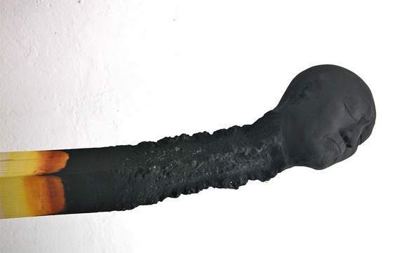 Escultura em palito de fósforo