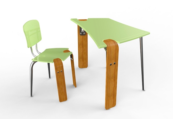 Design de mesa escolar