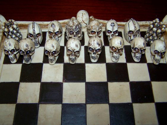 Pecas de Xadrez Caveiras Jogo de Xadrez com caveiras