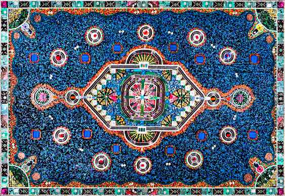 Imitação de tapete persa