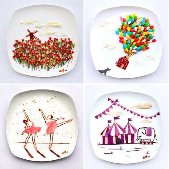 Comida Decorada Decoração com alimentos