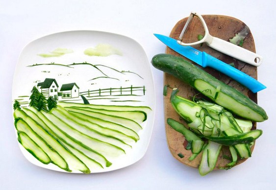 Salada Paisagem Decoração gastronômica